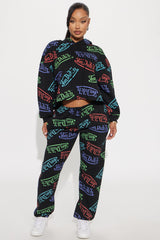 Von Dutch Colorful Logo Cropped Hoodie - Black/combo