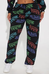 Von Dutch Colorful Logo Jogger - Black/combo