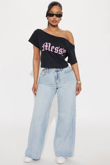 Cause I'm Too Messy Baby Tee - Black