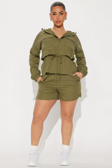 Safari Vibe Cargo Short Set - Olive