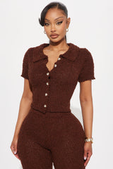 Raven Cozy Pant Set - Brown