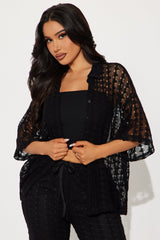 Kara Crochet Pant Set - Black