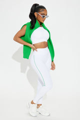 Courtside Cool Active Legging - White