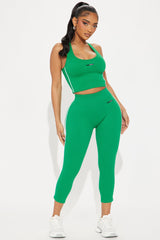 Court Cutie Effortless Seamless Active Capri Legging - Kelly Green