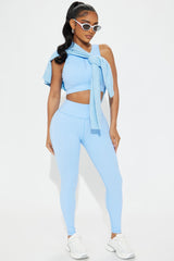 Courtside Cool Active Legging - Light Blue