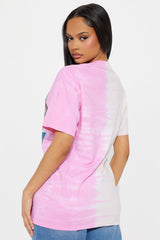 Aaliyah Split Washed Tee - Pink/combo