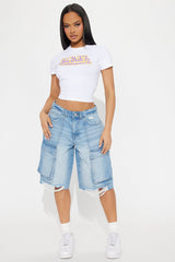 Von Dutch Graffiti Baby Tee - White/Gold
