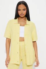 Calli Crochet Pant Set - Yellow