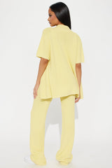 Calli Crochet Pant Set - Yellow