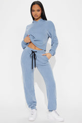 Relax Mode Hoodie And Jogger Pant Set - Blue