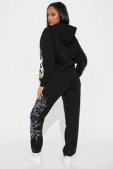 Von Dutch Car Show Zip Front Hoodie - Black/Green