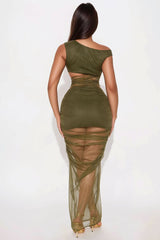 Midnight Dawn Skirt Set - Green