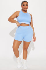 Golf Goals Flex Seamless Active Short - Light Blue