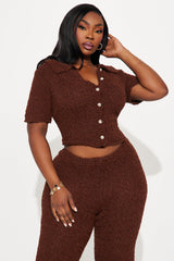 Raven Cozy Pant Set - Brown