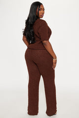 Raven Cozy Pant Set - Brown
