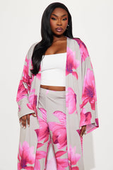 Como La Flor Kimono Pant Set - Sand/combo