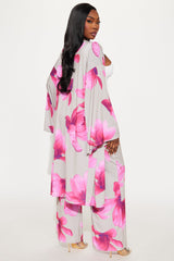 Como La Flor Kimono Pant Set - Sand/combo