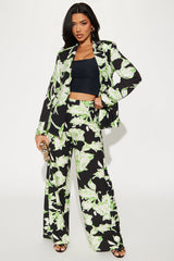 Into The Tropics Blazer Pant Set - Black/combo