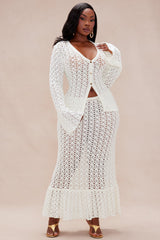 Maribelle Crochet Skirt Set - Cream