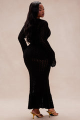 Maribelle Crochet Skirt Set - Black