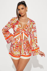 Another Status Short Set  - Orange/combo