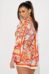 Another Status Short Set  - Orange/combo