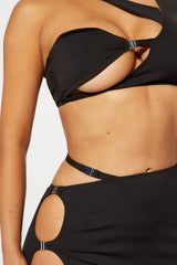 Dance Floor Micro Mini Skirt Set - Black