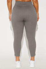 Court Cutie Effortless Seamless Active Capri Legging - Charcoal