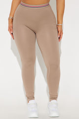 Power Up Flex Seamless Active Legging - Taupe