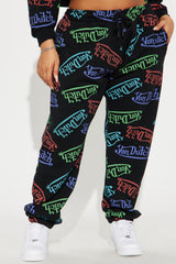Von Dutch Colorful Logo Jogger - Black/combo
