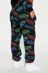 Von Dutch Colorful Logo Jogger - Black/combo