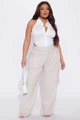 Matson Wide Leg Trouser - Khaki