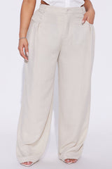 Matson Wide Leg Trouser - Khaki