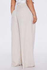 Matson Wide Leg Trouser - Khaki