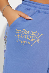 Ed Hardy NYC Tube Top Pant Set - Blue