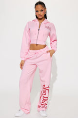 Von Dutch Wide Leg Pant - Light Pink