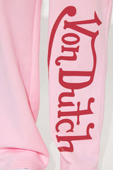 Von Dutch Wide Leg Pant - Light Pink