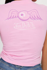 Von Dutch Wings Baby Tee - Pink