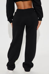 Von Dutch Wide Leg Pant - Black/Green