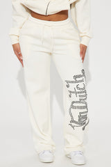 Von Dutch Classic Wide Leg Pant - Off White