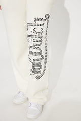 Von Dutch Classic Wide Leg Pant - Off White