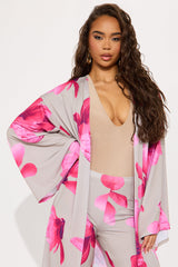 Como La Flor Kimono Pant Set - Sand/combo