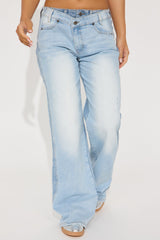 Take Two Wide Leg Jeans - Light Wash