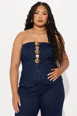 Olivia Denim Pant Set - Dark Wash