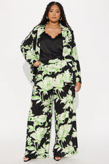 Into The Tropics Blazer Pant Set - Black/combo