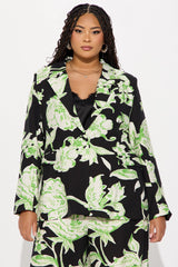 Into The Tropics Blazer Pant Set - Black/combo