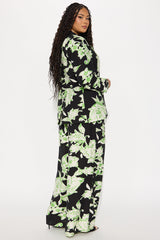Into The Tropics Blazer Pant Set - Black/combo