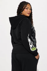 Von Dutch Car Show Zip Front Hoodie - Black/Green