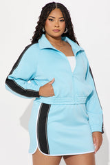 Push The Limit Skirt Set - Light Blue
