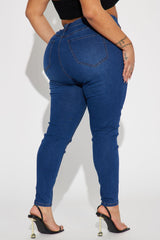 Vibe Check Curvy Stretch Skinny Jeans - Dark Wash